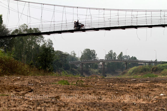 Parts of Yom River have dried out as Phichit province faces severe drought.