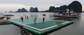 Football over water draws tourists
