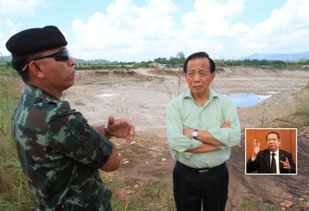 Nearly 41 million baht of ex-DSI chief Tarit Pengdith (inset) and wife is frozen after a probe into this and other land in their names.