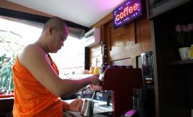 Full-time monk, part-time barista