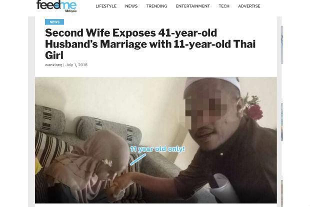 Malaysia Investigating Marriage Of Man To 11 Year Old Thai Girl Bangkok Post News 